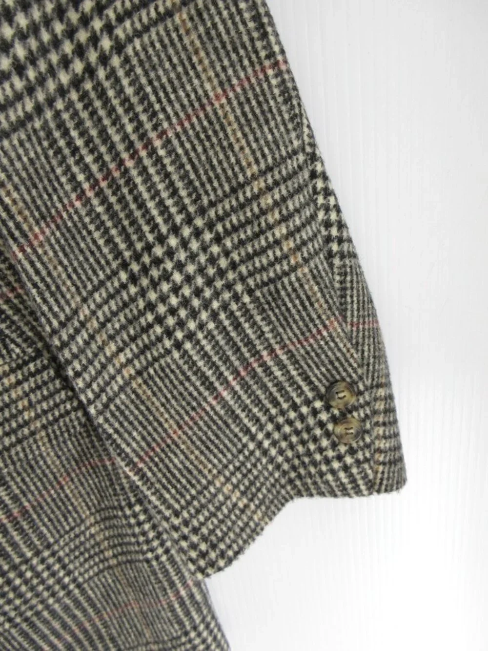 VINTAGE Brooks Brothers Sport Coat 48 L Blazer Camel Hair Glen Plaid *